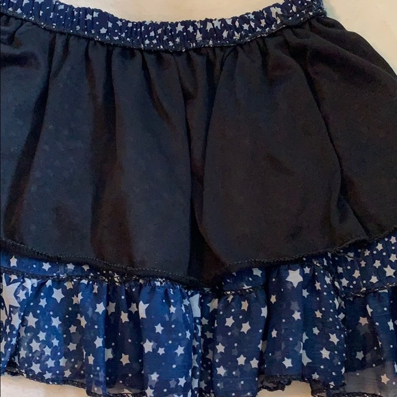 ⭐️ star 🌟 starry midnight sky ruffle mini skirt - Picture 3 of 4